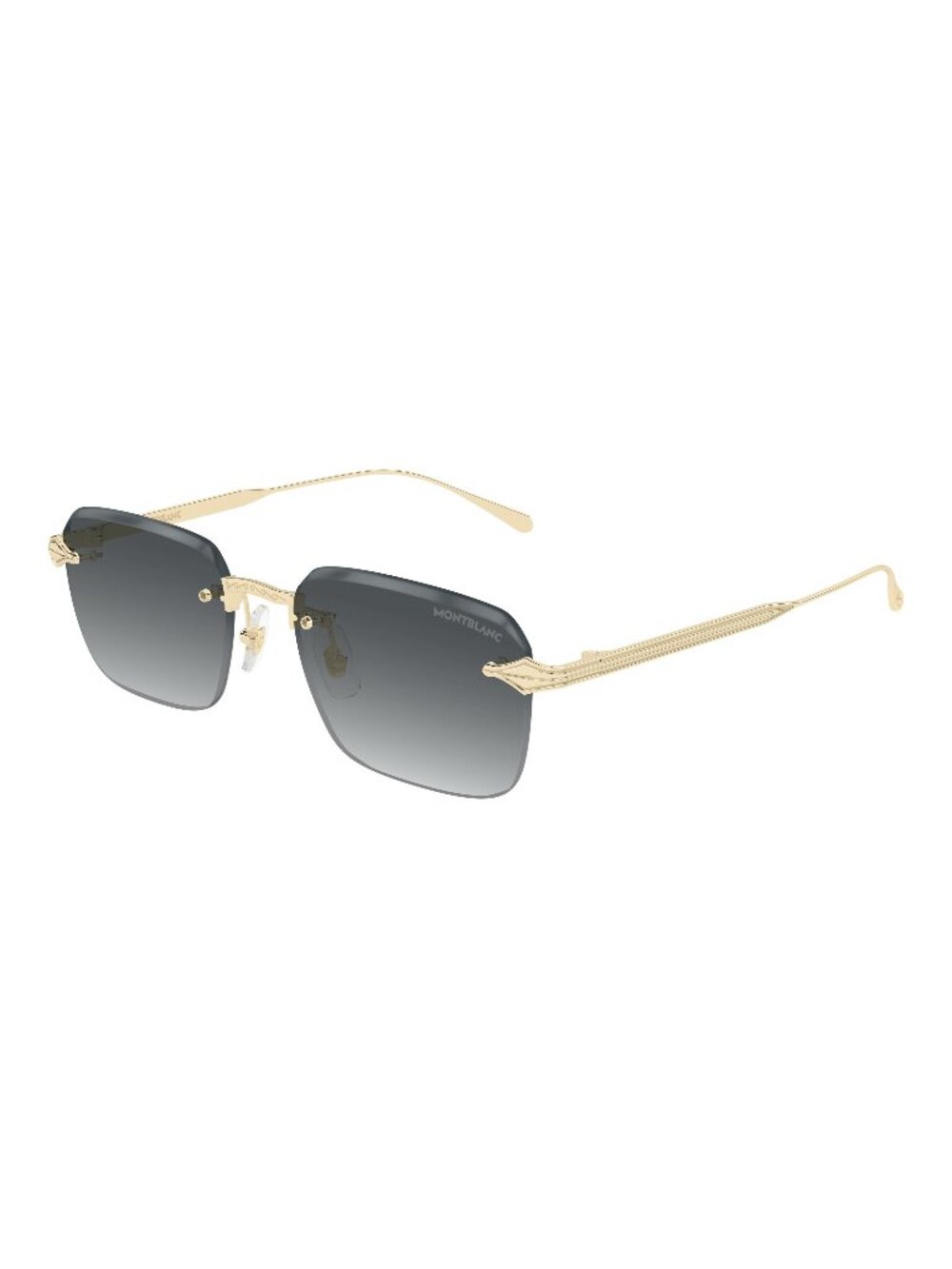 New Montblanc Men's Sunglasses Gold Grey Lens Metal Frame MB0456S 001 54